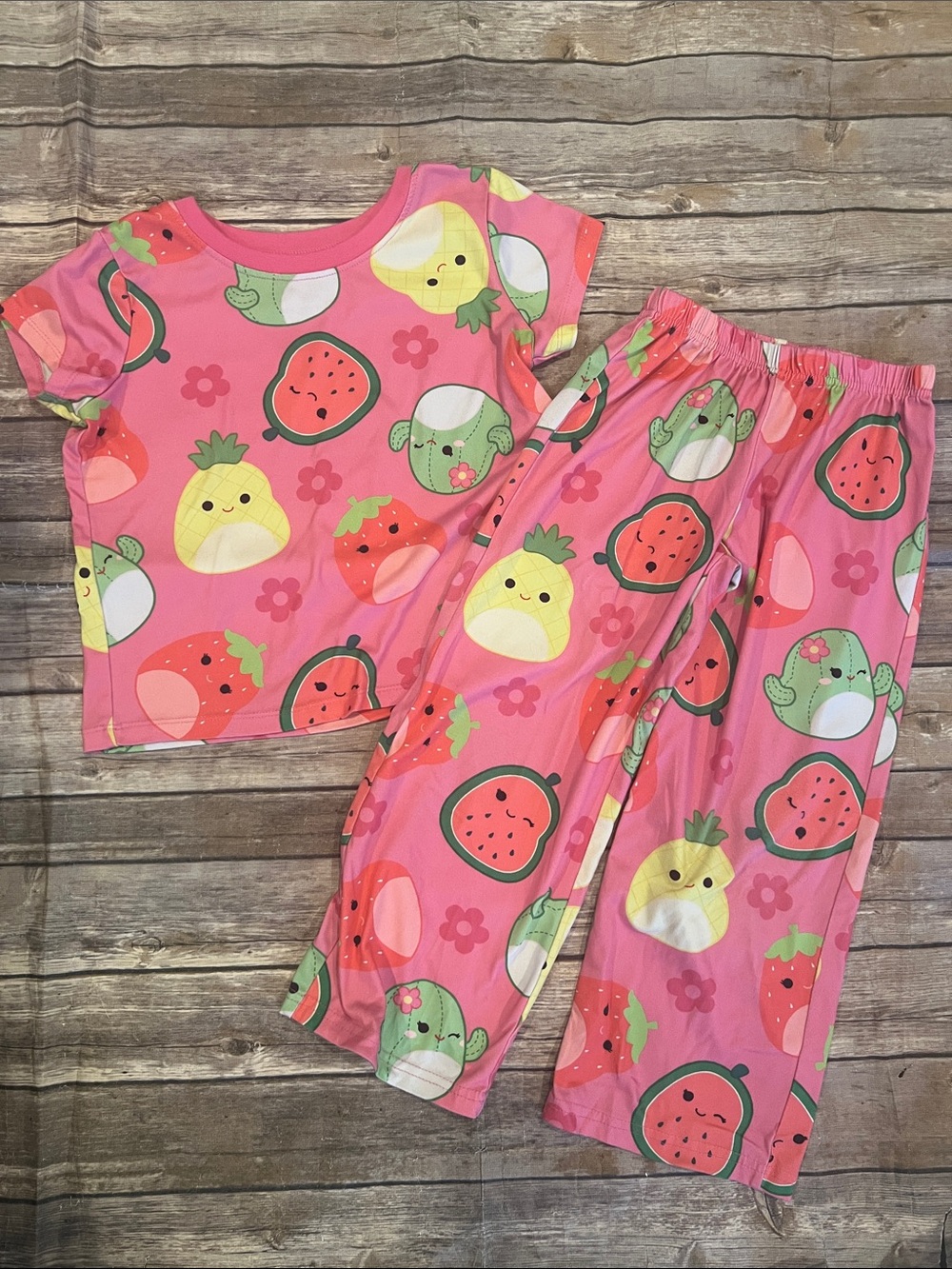 Squishmallows Girls Size 6 Pink PJ Set